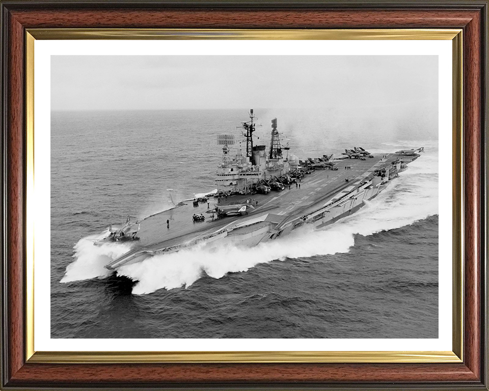 HMS Ark Royal R09 Royal Navy Audacious class aircraft carrier Photo Print or Framed Print - Hampshire Prints