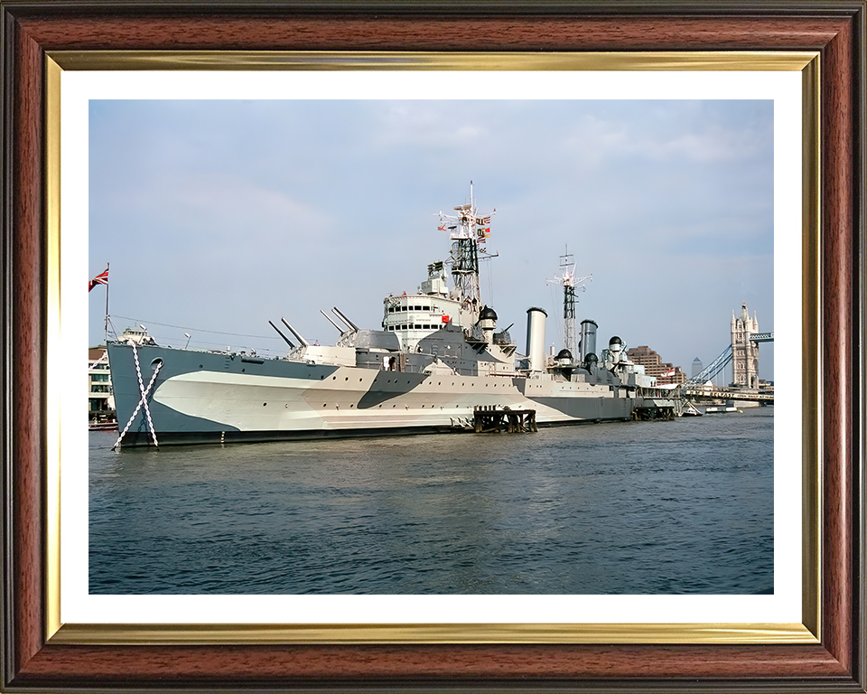 HMS Belfast C35 Royal Navy Town class light cruiser Photo Print or Framed Print - Hampshire Prints