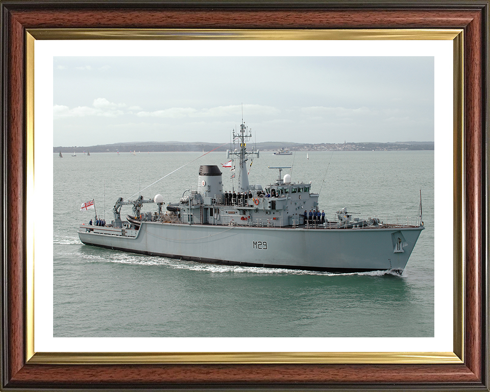 HMS Brecon M29 Royal Navy Hunt class mine countermeasures vessel Photo Print or Framed Print - Hampshire Prints