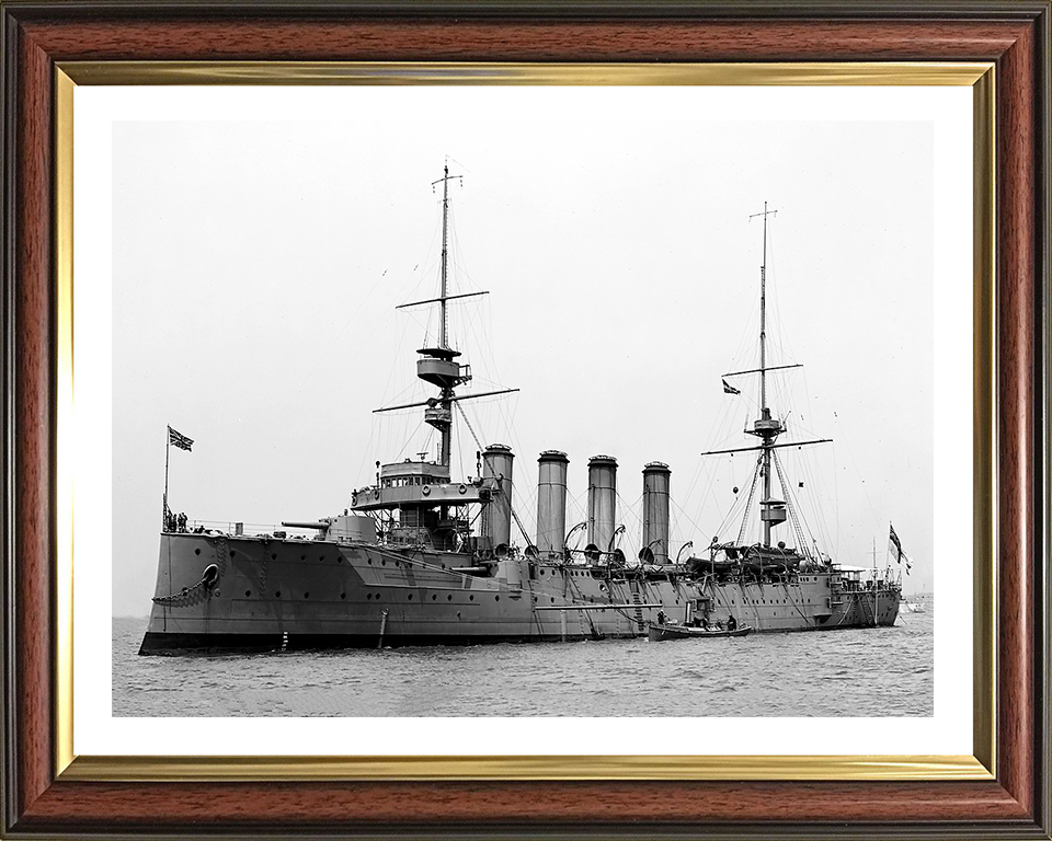 HMS Argyll (1904) Royal Navy Devonshire class armoured cruiser Photo Print or Framed Print - Hampshire Prints