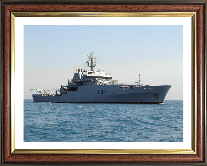 HMS Echo H87 Royal Navy hydrographic survey ship Photo Print or Framed Print - Hampshire Prints