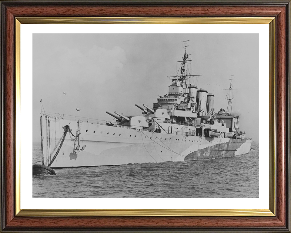 HMS Cumberland (57) Royal Navy County class heavy cruiser Photo Print or Framed Print - Hampshire Prints