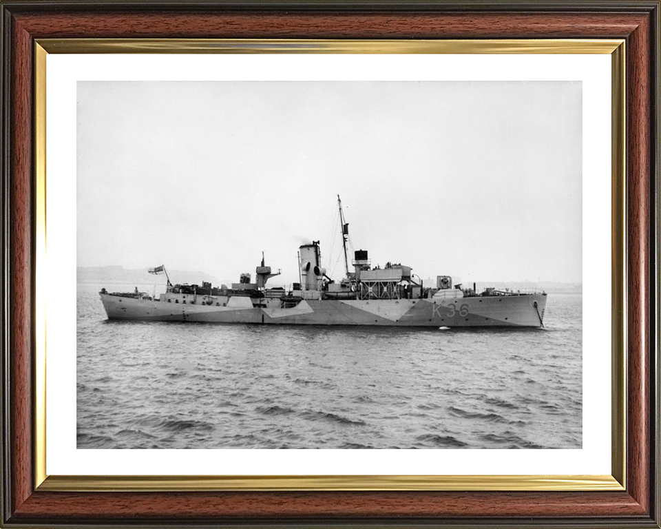 HMS Clematis K36 Royal Navy Flower class corvette Photo Print or Framed Print - Hampshire Prints