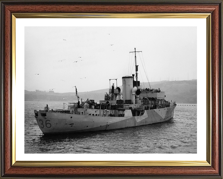 HMS Clematis K36 Royal Navy Flower class corvette Photo Print or Framed Print - Hampshire Prints