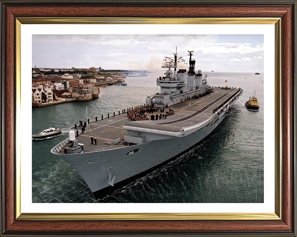 HMS Ark Royal R07 Royal Navy Invincible class aircraft carrier Photo Print or Framed Print - Hampshire Prints