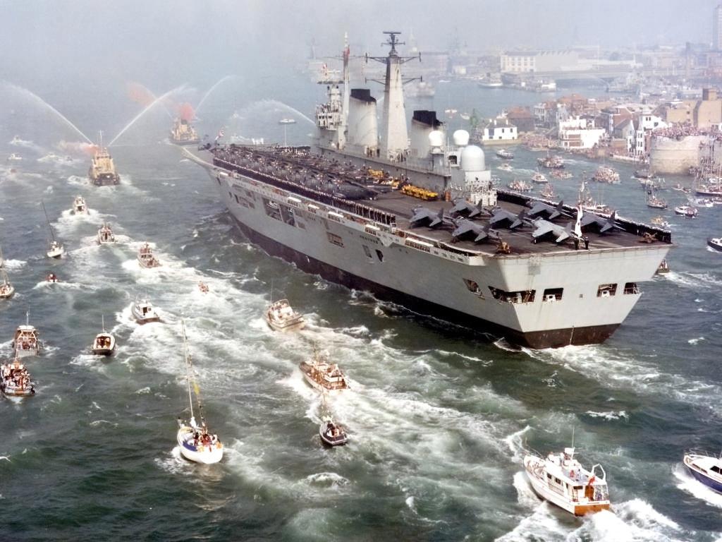 HMS Invincible R05 Royal Navy Invincible Class aircraft carrier Photo Print or Framed Print - Hampshire Prints