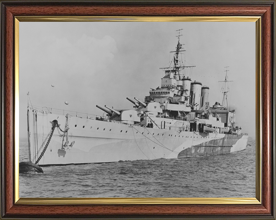 HMS Cumberland (57) Royal Navy County class heavy cruiser Photo Print or Framed Print - Hampshire Prints