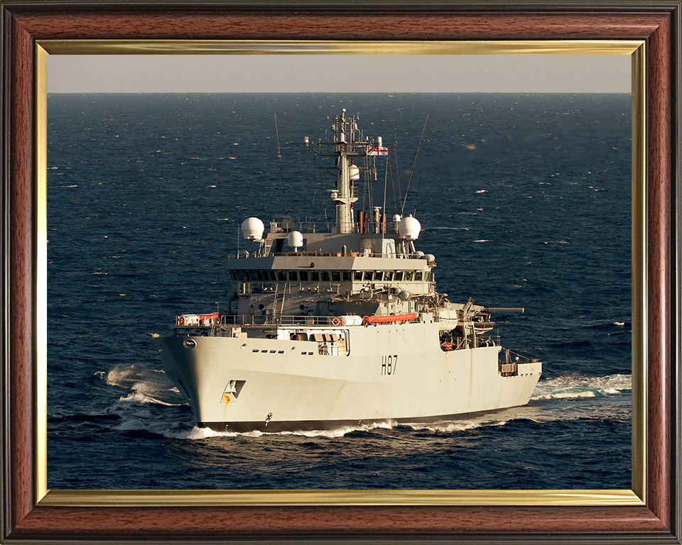 HMS Echo H87 Royal Navy hydrographic survey ship Photo Print or Framed Print - Hampshire Prints