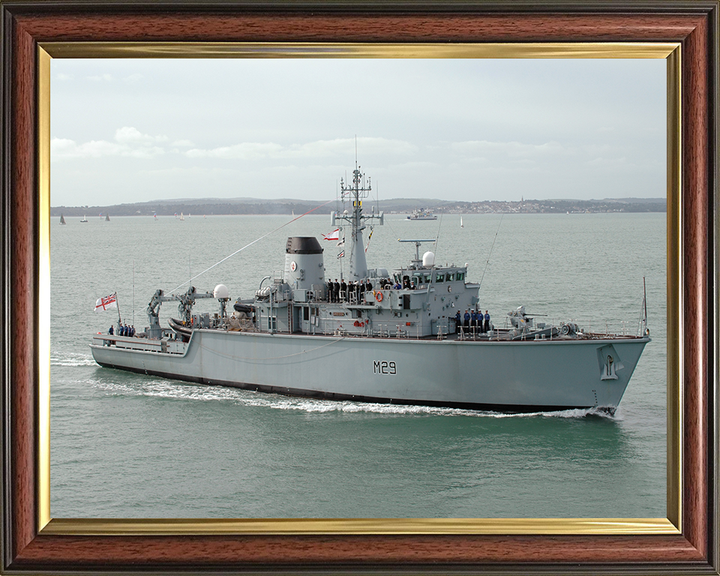 HMS Brecon M29 Royal Navy Hunt class mine countermeasures vessel Photo Print or Framed Print - Hampshire Prints