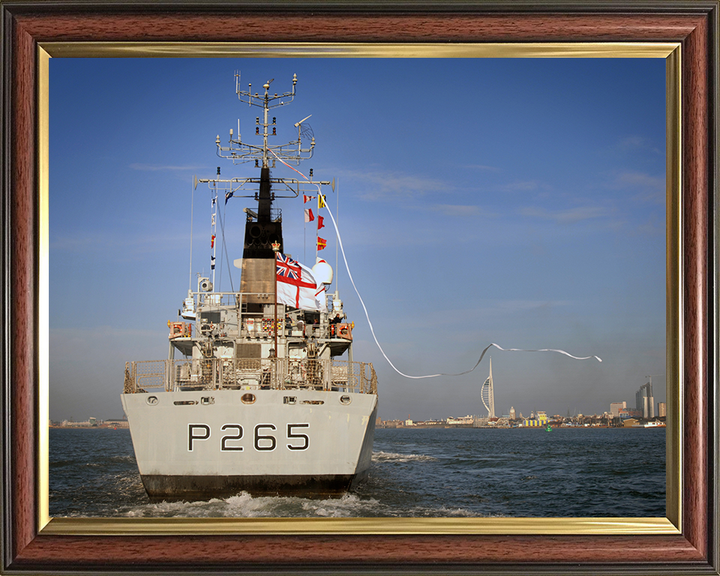 HMS Dumbarton Castle P265 Royal Navy Castle class patrol vessel Photo Print or Framed Print - Hampshire Prints