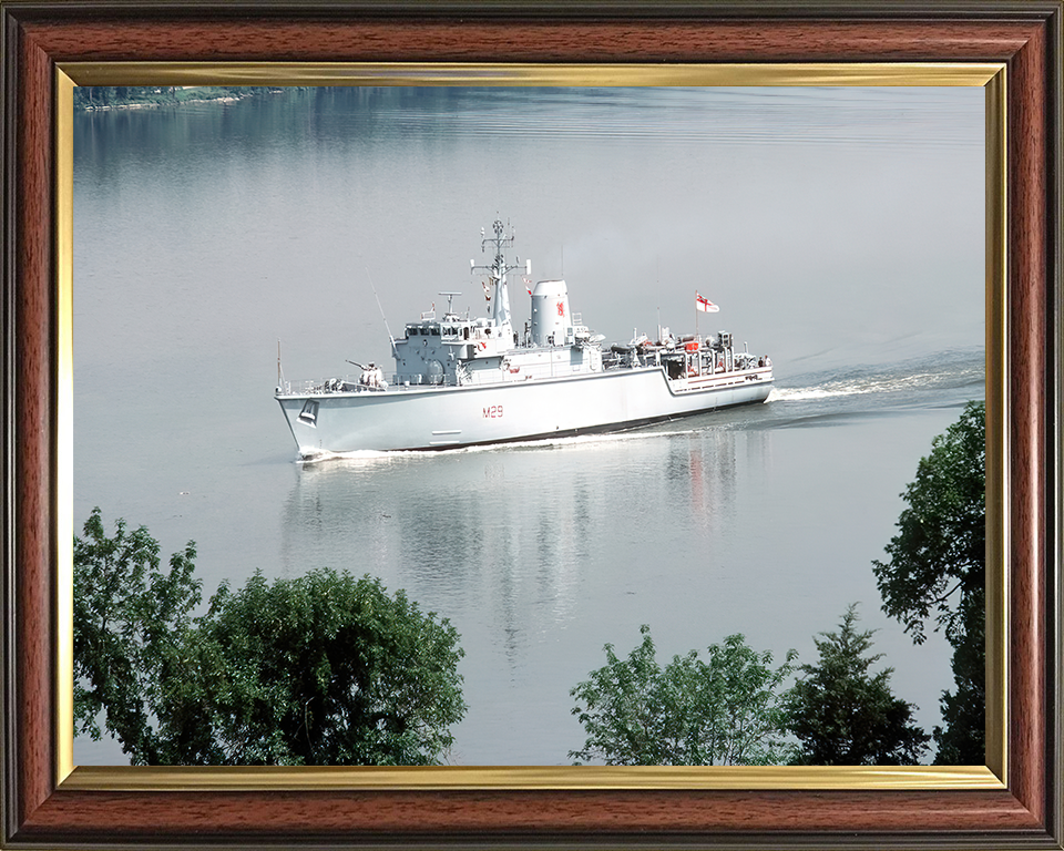 HMS Brecon M29 Royal Navy Hunt class mine countermeasures vessel Photo Print or Framed Print - Hampshire Prints