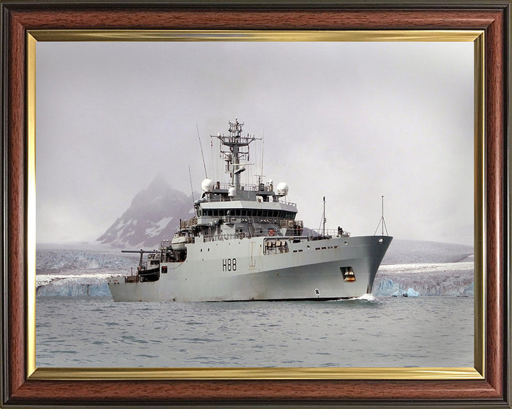 HMS Enterprise H88 Royal Navy hydrographic survey vessel Photo Print or Framed Print - Hampshire Prints