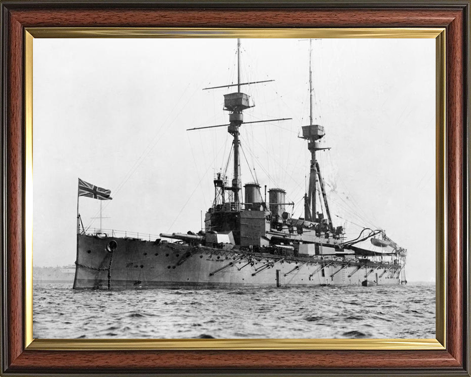 HMS Agamemnon (1906) Royal Navy Lord Nelson class pre dreadnought battleship Photo Print or Framed Print - Hampshire Prints