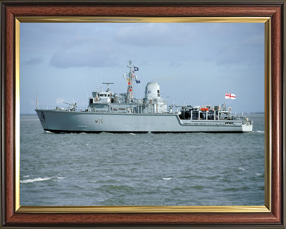 HMS Dulverton M35 Royal Navy Hunt class mine countermeasures vessel Photo Print or Framed Print - Hampshire Prints