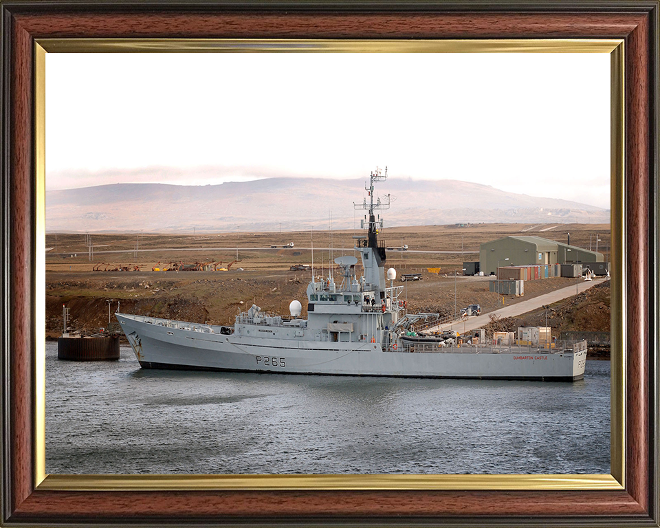 HMS Dumbarton Castle P265 Royal Navy Castle class patrol vessel Photo Print or Framed Print - Hampshire Prints