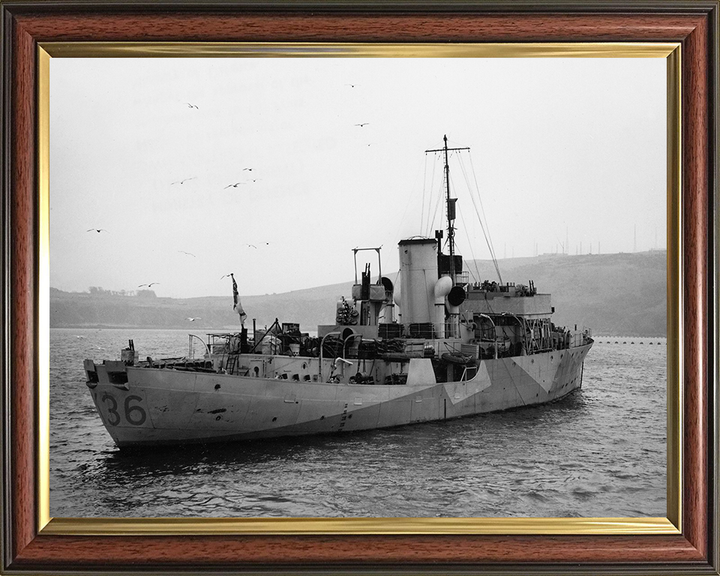 HMS Clematis K36 Royal Navy Flower class corvette Photo Print or Framed Print - Hampshire Prints