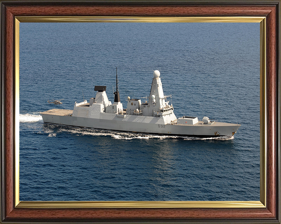 HMS Daring D32 Royal Navy type 45 Destroyer Photo Print or Framed Print - Hampshire Prints