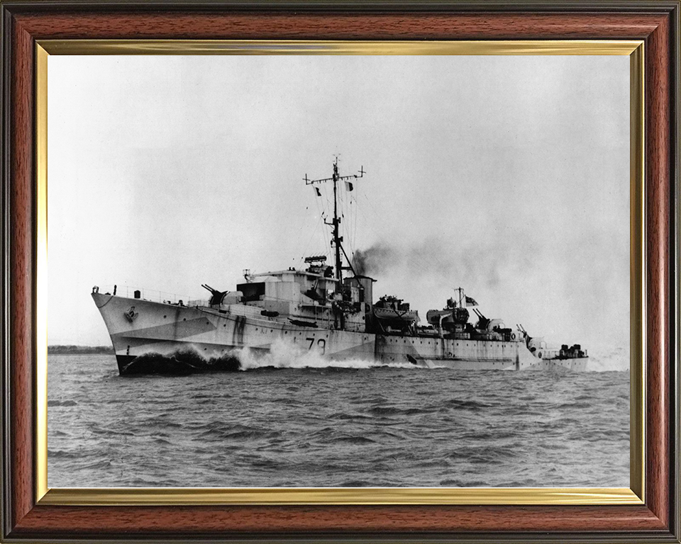 HMS Brissenden L79 Royal Navy Hunt class escort destroyer Photo Print or Framed Print - Hampshire Prints