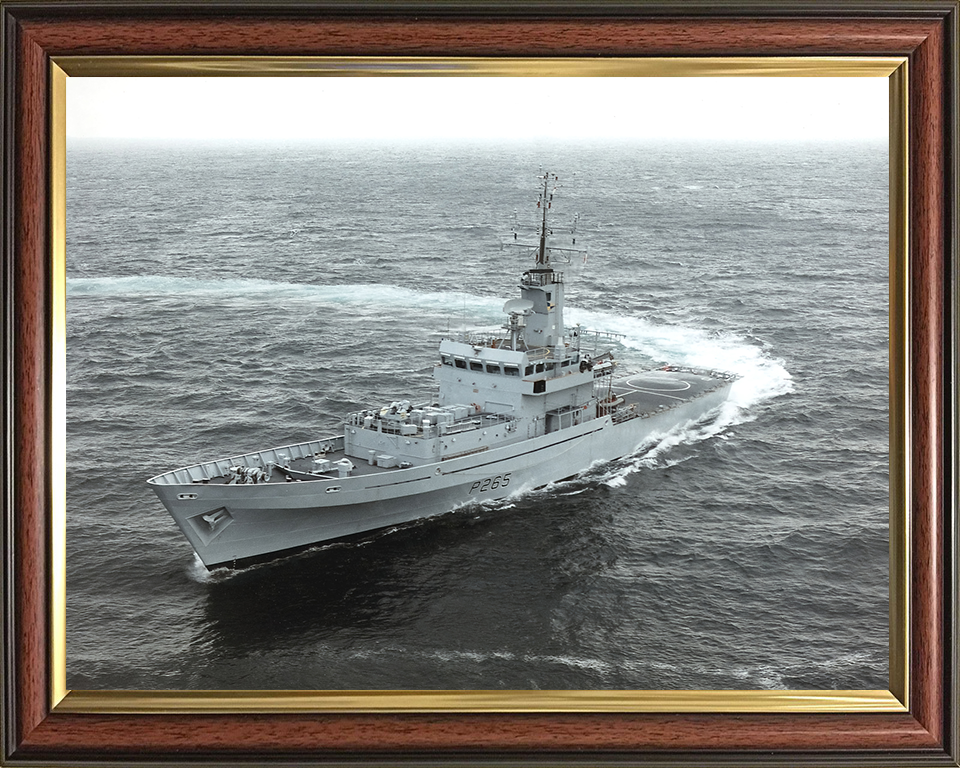 HMS Dumbarton Castle P265 Royal Navy Castle class patrol vessel Photo Print or Framed Print - Hampshire Prints