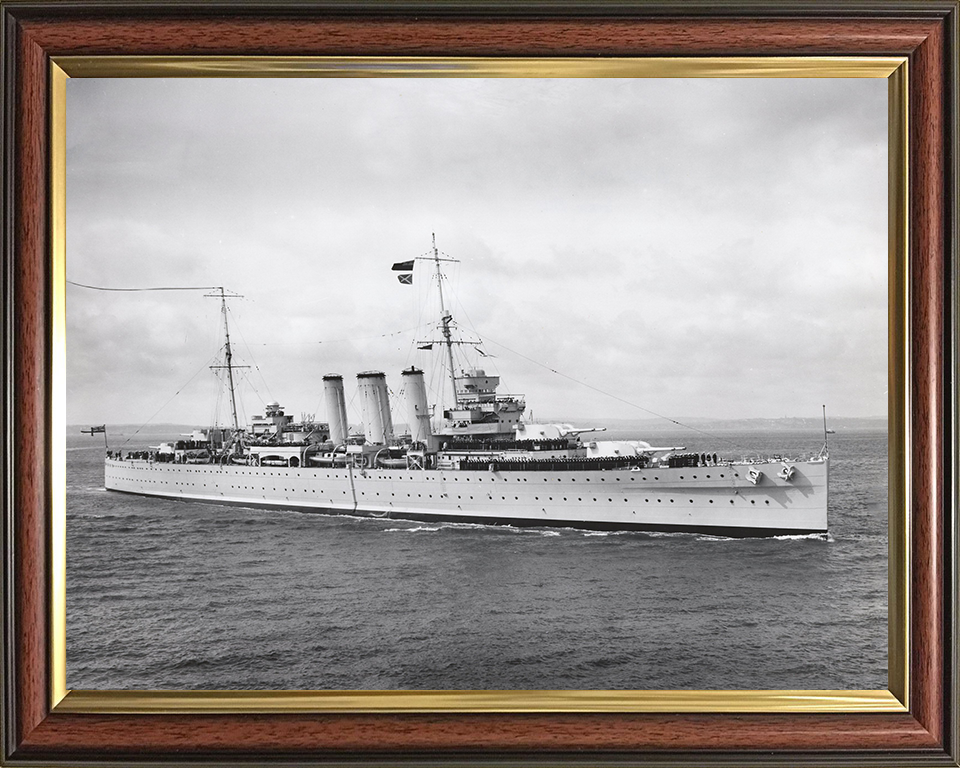 HMS Cornwall (56) Royal Navy County class heavy cruiser Photo Print or Framed Print - Hampshire Prints