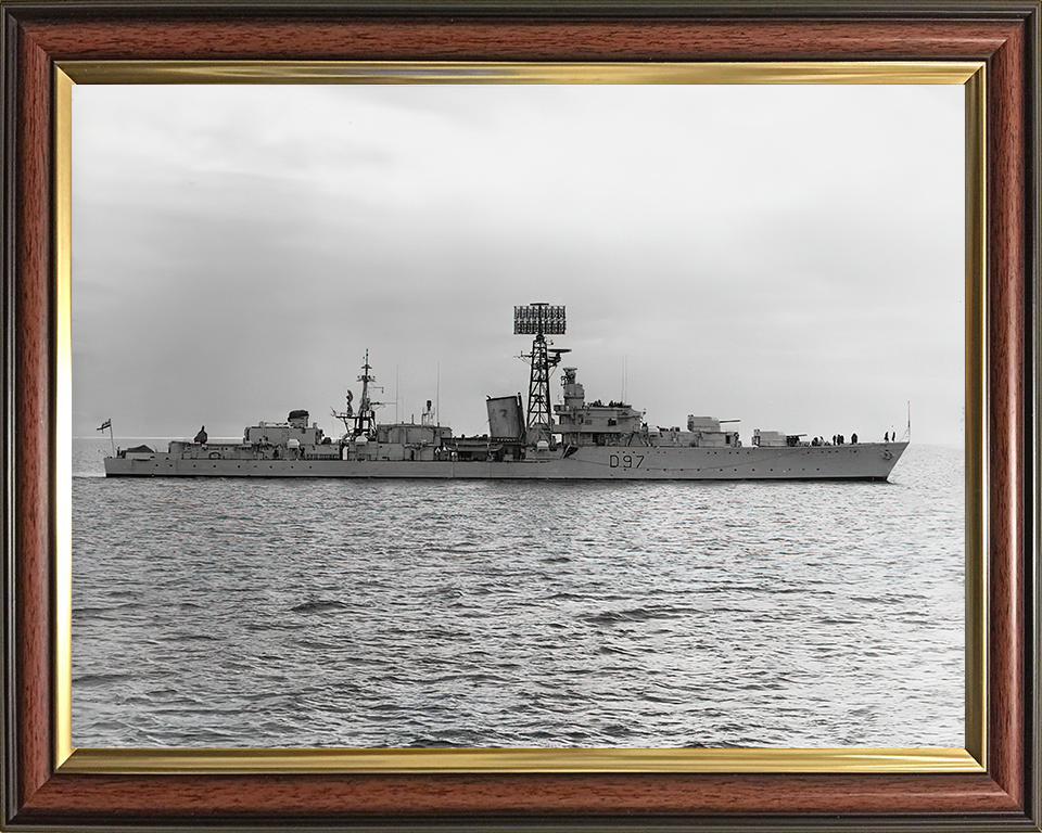 HMS Corunna D97 | Photo Print | Framed Print | Battle Class | Destroyer | Royal Navy Hampshire Prints 10 x 8 Classic Frame No