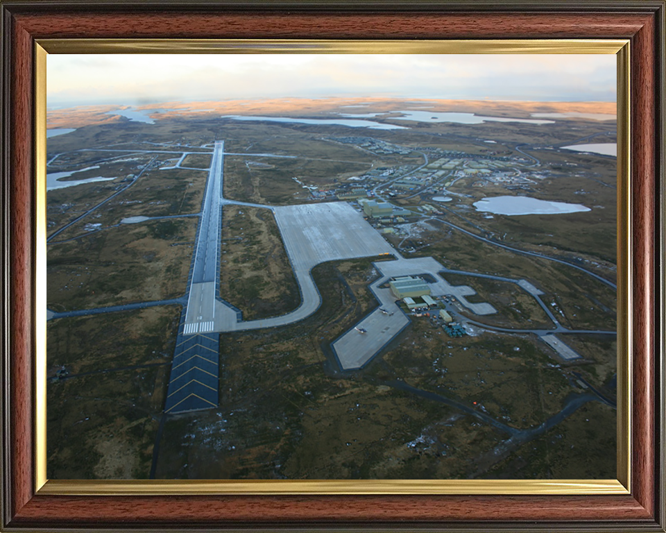 RAF Mount Pleasant Airport Falkland Islands Aerial Photo Print or Framed Photo Print - Hampshire Prints