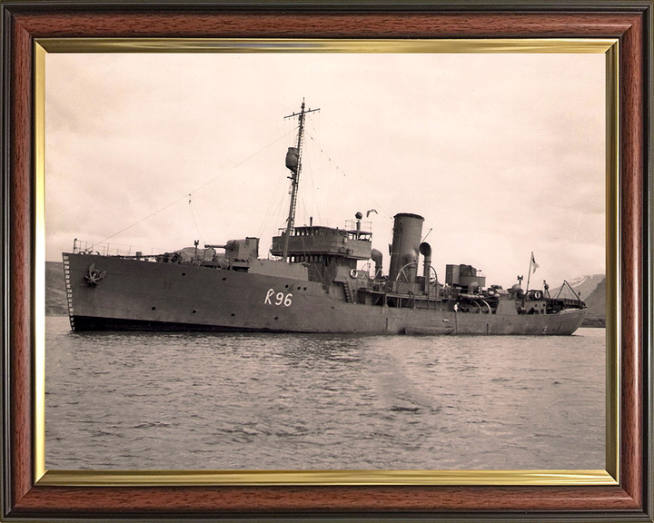 HMS Aubrietia K96 Royal Navy Flower class corvette Photo Print or Framed Print - Hampshire Prints