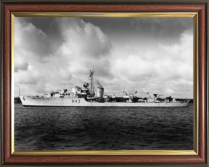 HMS Comus R43 Royal Navy C class destroyer Photo Print or Framed Print - Hampshire Prints