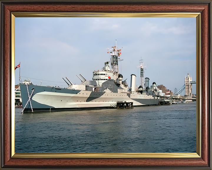 HMS Belfast C35 Royal Navy Town class light cruiser Photo Print or Framed Print - Hampshire Prints